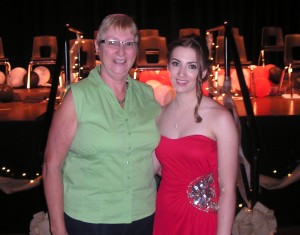 Emilie Shewchuk, recipient of the third Gladys Guthrie Memorial Scholarship and the Pinawa Foundation Community Scholarship, and Carol Findlay of the Pinawa Foundation